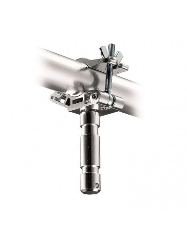 Eye Coupler MP Clamp w/28mm/1 1/8'' Spigot, 42-52mm Ø Avenger - 
Made from aluminium in silver finish
Jaws clamp down on pipes r