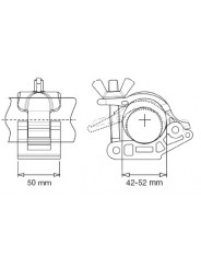 MP Eye Coupler Swivel Tilt 150 Avenger - Aluminiumkonstruktion 6 - 10" Länge 1 1/8" Junior Bolzen 2