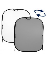 Einfach zusammenklappbar 1,5 x 1,8 m, Weiß/Mittelgrau Lastolite by Manfrotto - Doppelseitig Tragbar und schnell aufgebaut Zusamm