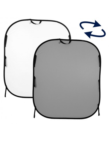 Plain Collapsible 1.5 x 1.8m White/Mid Grey Lastolite by Manfrotto - 
Double sided
Portable and quick to set up
Collapsible to a