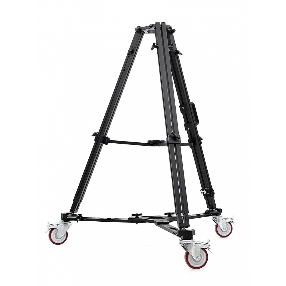 Tripod Dolly Slidekamera - Tripod  Dolly
Telescopic  aluminium construction
Design for a heavy weight tripod
Made in  EU by  Sli