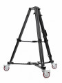 Tripod Dolly Slidekamera - Tripod  Dolly
Telescopic  aluminium construction
Design for a heavy weight tripod
Made in  EU by  Sli