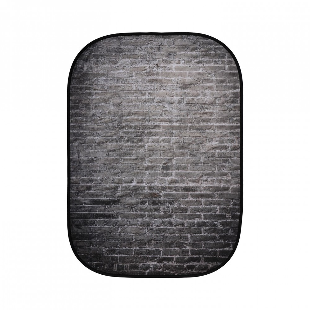 Urban Faltbar 1,5 x 2,1 m, weiß lackiert/industriegrauer Backstein Lastolite by Manfrotto - Der 2in1-Hintergrund verfügt über ei