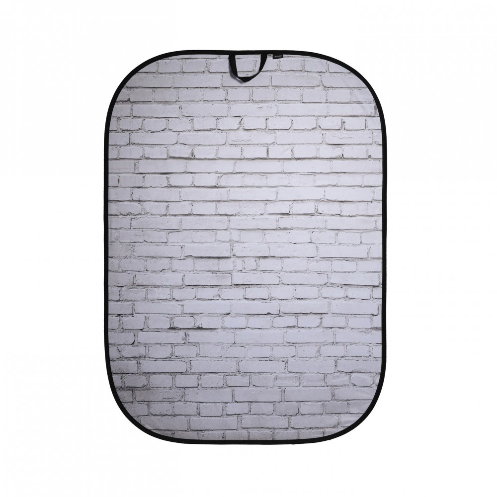 Urban Faltbar 1,5 x 2,1 m, weiß lackiert/industriegrauer Backstein Lastolite by Manfrotto - Der 2in1-Hintergrund verfügt über ei