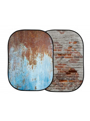 Urban Collapsible 1.5 x 2.1m Rusty Metal/Plaster Wall Lastolite by Manfrotto - 
Ideal to create an outdoor look in an instant
Do