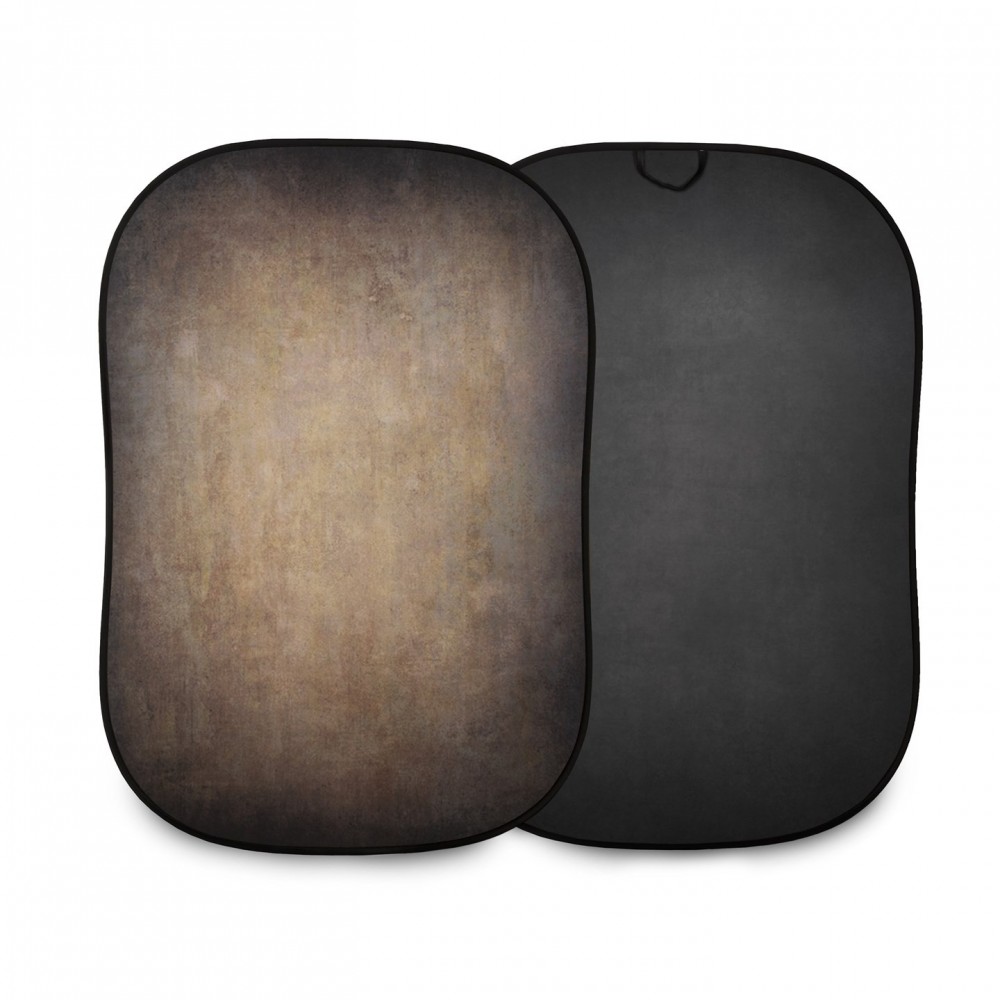 Vintage Collapsible 1.5 x 2.1m Walnut/Pewter Lastolite by Manfrotto - 
Distinctive vintage style look
Double sided
Set up anywhe