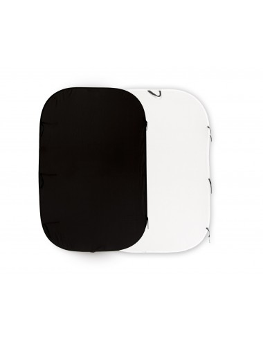 Einfarbig, zusammenklappbar, wendbar, 1,8 x 2,75 m, Schwarz/Weiß Lastolite by Manfrotto - Beidseitig Tragbar und schnell aufgeba