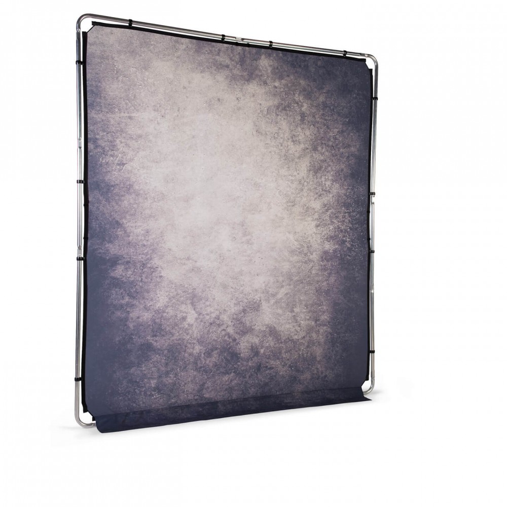 EzyFrame Vintage Background 2x2.3m Smoke Lastolite by Manfrotto - Rapid Assembly Aluminium Frame Clip on Tobacco Cover Rigid Car