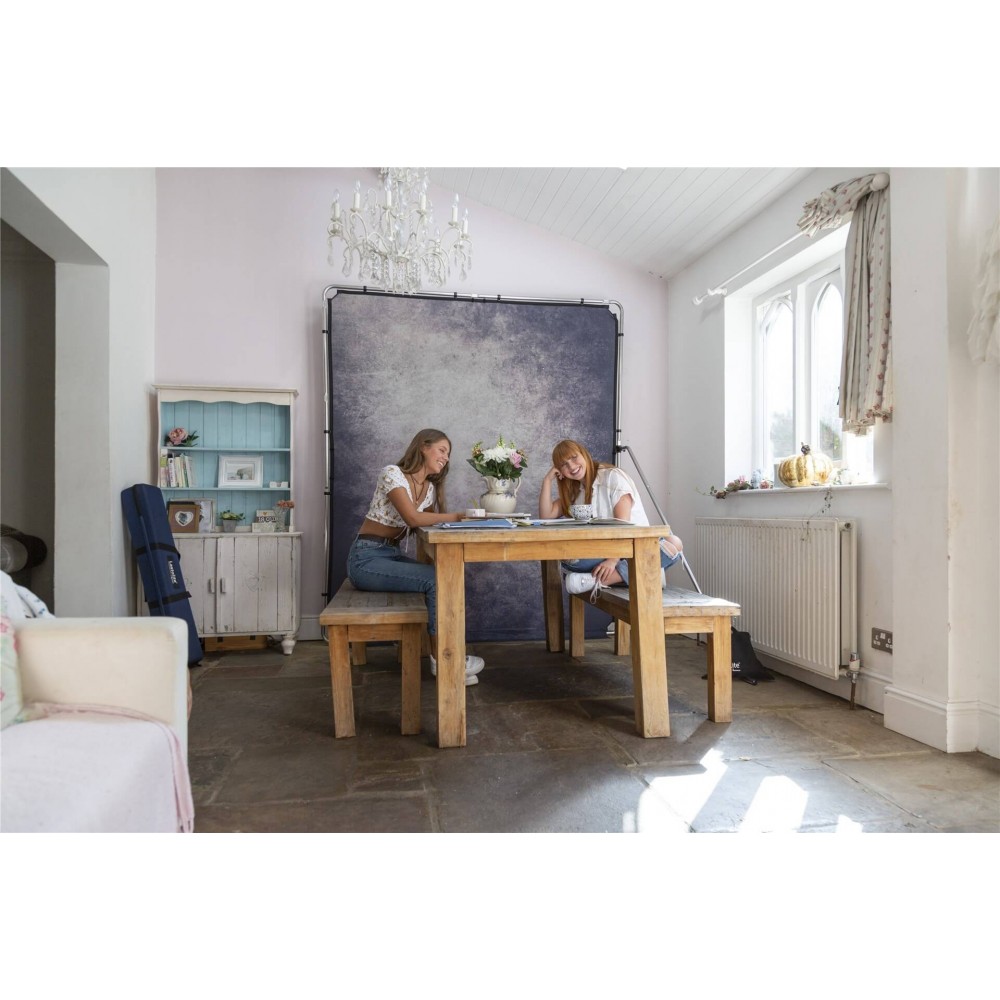 EzyFrame Vintage-Hintergrund 2 x 2,3 m Rauch Lastolite by Manfrotto - Schnellmontage Aluminiumrahmen Clip-On Tobacco Cover Starr