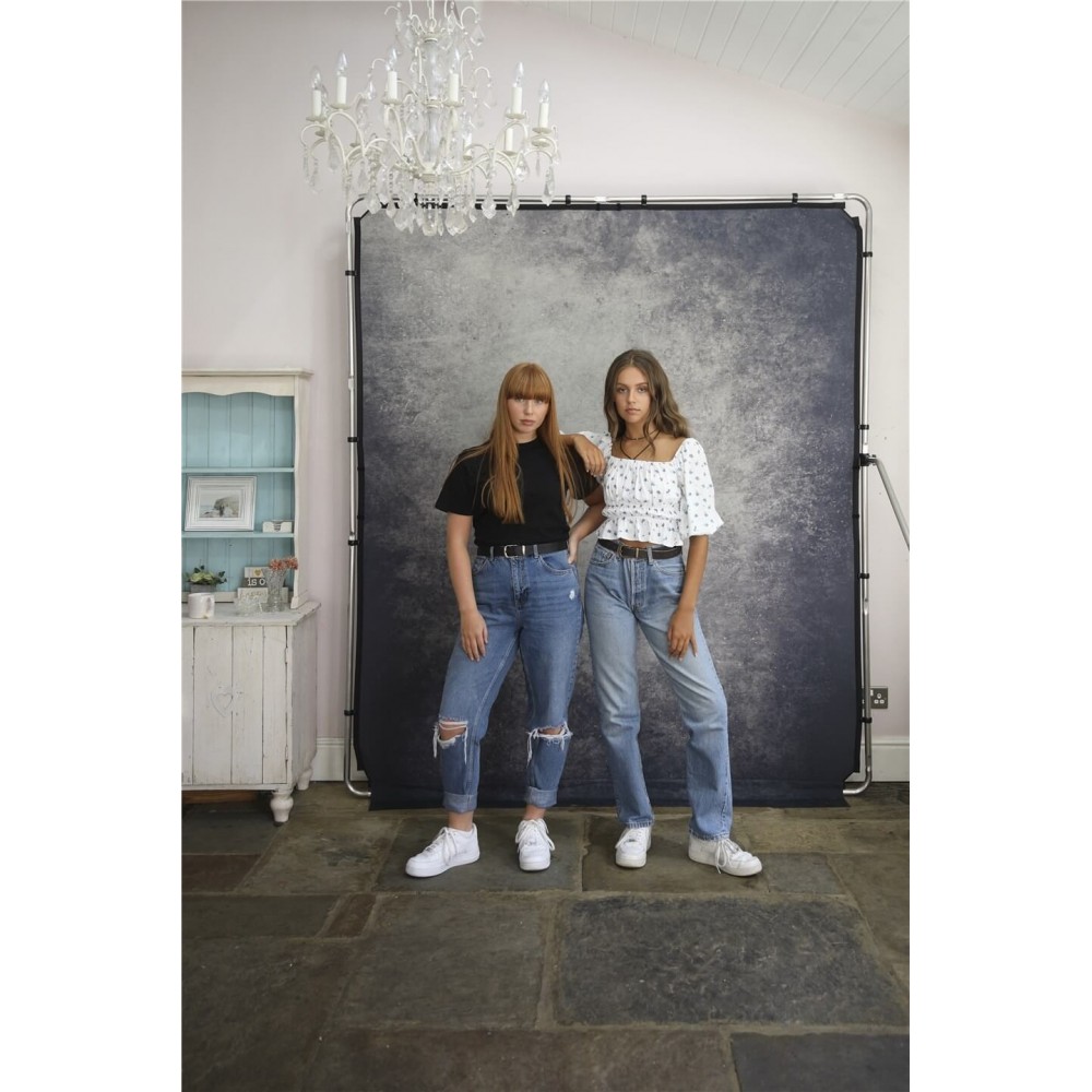 EzyFrame Vintage-Hintergrund 2 x 2,3 m Rauch Lastolite by Manfrotto - Schnellmontage Aluminiumrahmen Clip-On Tobacco Cover Starr