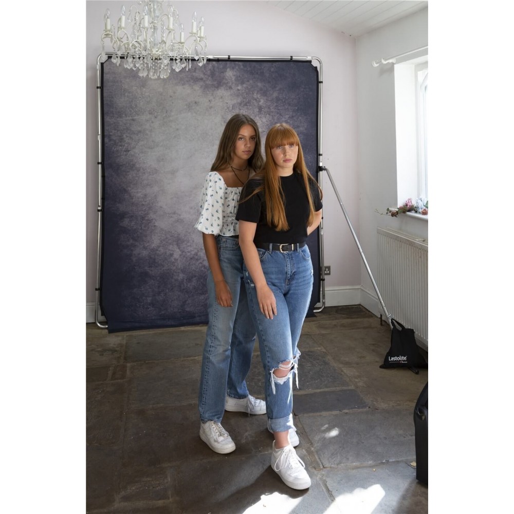 EzyFrame Vintage-Hintergrund 2 x 2,3 m Rauch Lastolite by Manfrotto - Schnellmontage Aluminiumrahmen Clip-On Tobacco Cover Starr