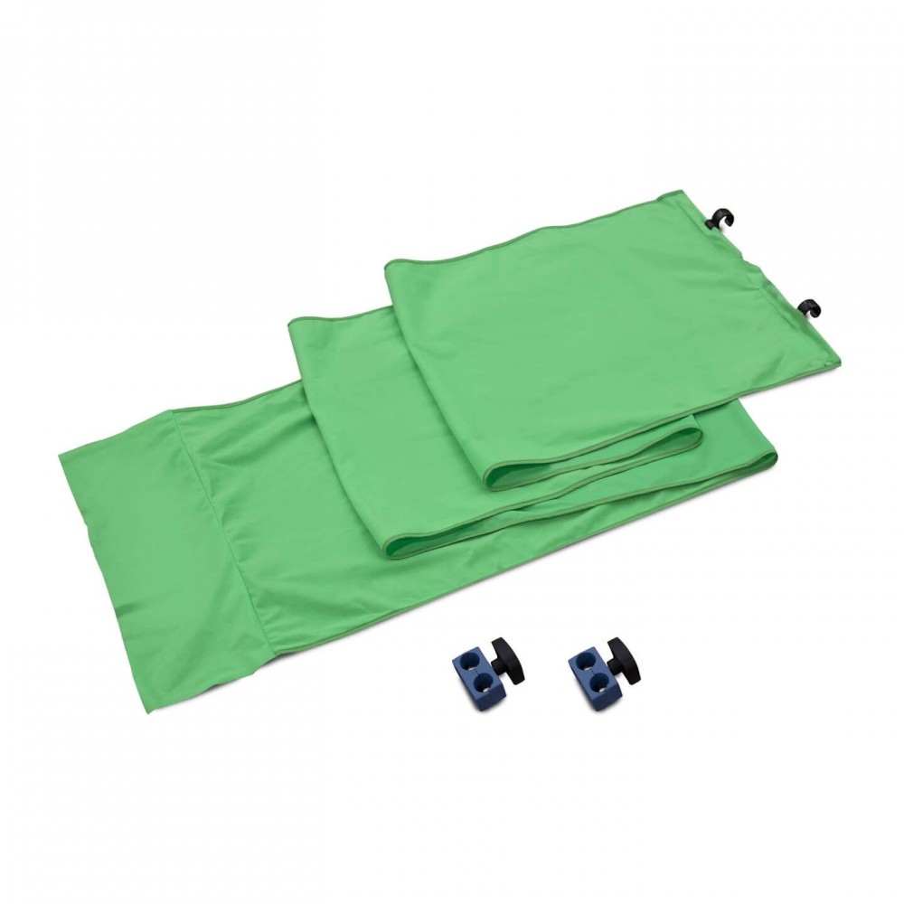 Panoramic Background Connection Kit 2.3m Chroma Key Green Lastolite by Manfrotto - 
Hinge brackets attach two Panoramic Backgrou