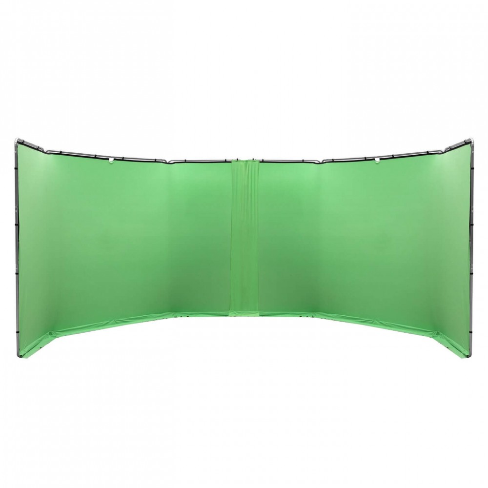 Panoramic Background Connection Kit 2.3m Chroma Key Green Lastolite by Manfrotto - 
Hinge brackets attach two Panoramic Backgrou