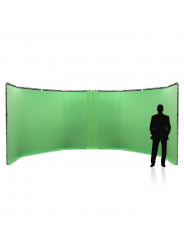 Panoramic Background Connection Kit 2.3m Chroma Key Green Lastolite by Manfrotto - 
Hinge brackets attach two Panoramic Backgrou