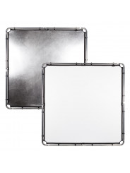 Skylite Midi Gewebe 1,5 x 1,5m Silber/Weiß Lastolite von Manfrotto - Für Location-Fotografen Kompatibel mit