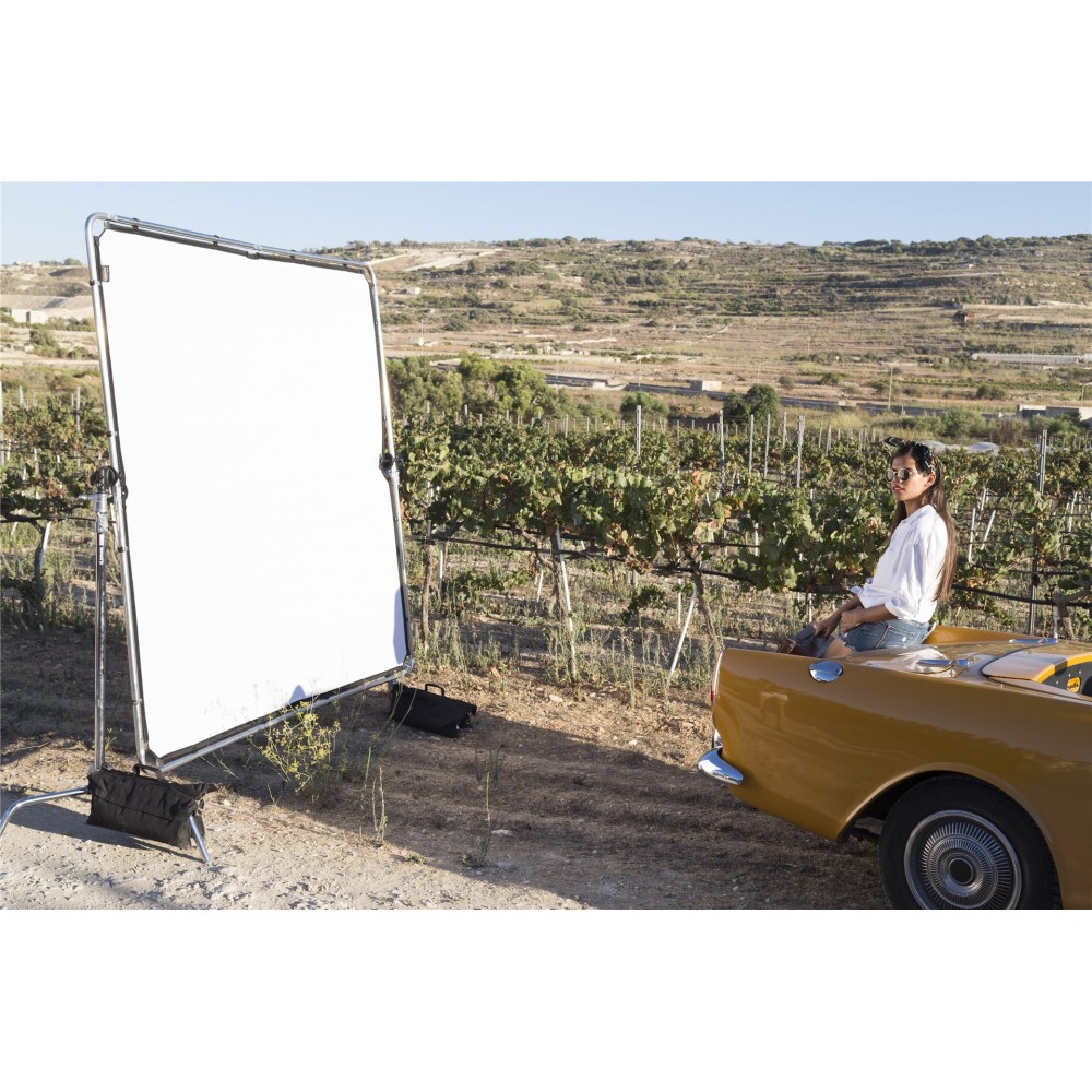 Skylite Rapid Cover groß 2 x 2m silber/weiß Lastolite von Manfrotto - Für den Location-Fotografen Kompatibel mit Rapid-Gestellen