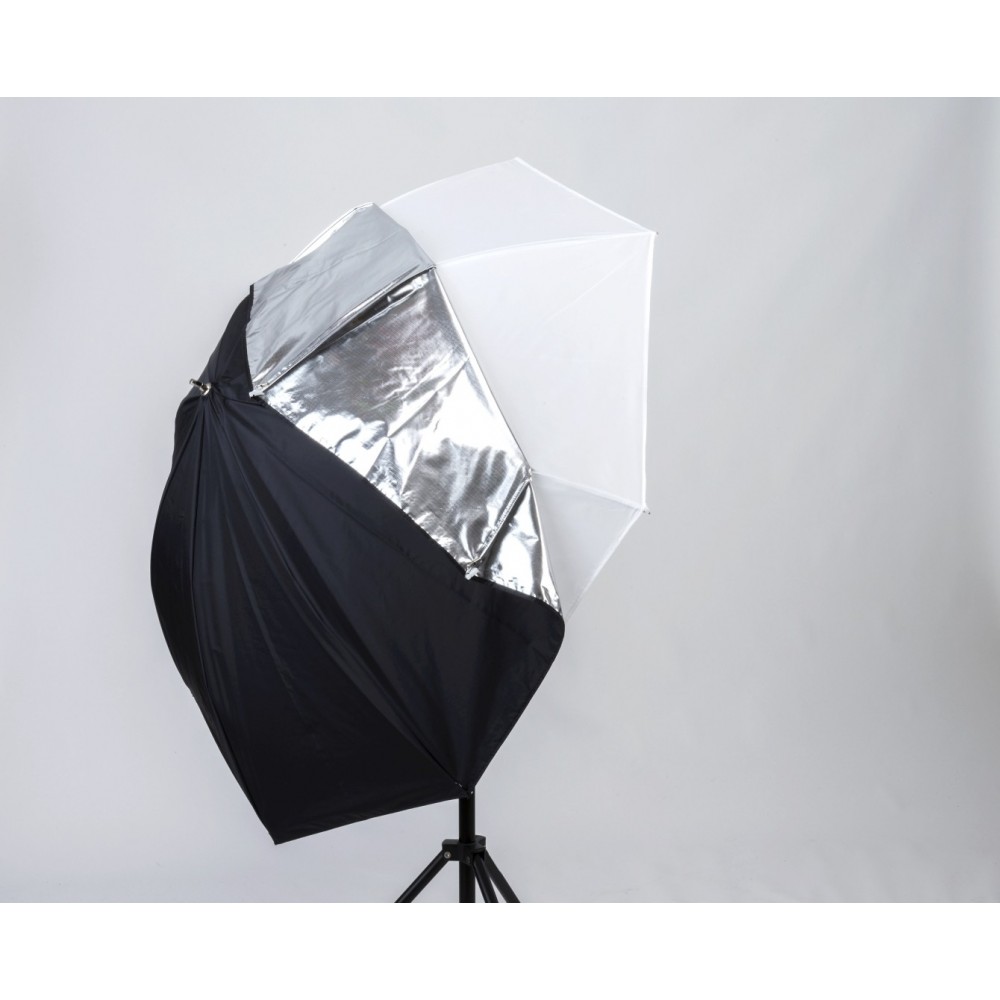 Alles in einem Regenschirm Silber/Weiß Lastolite by Manfrotto - Weiß durchscheinend durchgeschossen Durchscheinend durchgeschoss