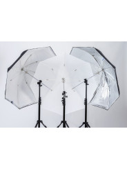 All in one Umbrella Silver/White Lastolite by Manfrotto - 
White translucent shot through
Translucent shot through
Translucent w