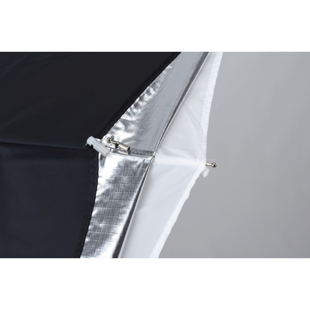 All in one Umbrella Silver/White Lastolite by Manfrotto - 
White translucent shot through
Translucent shot through
Translucent w