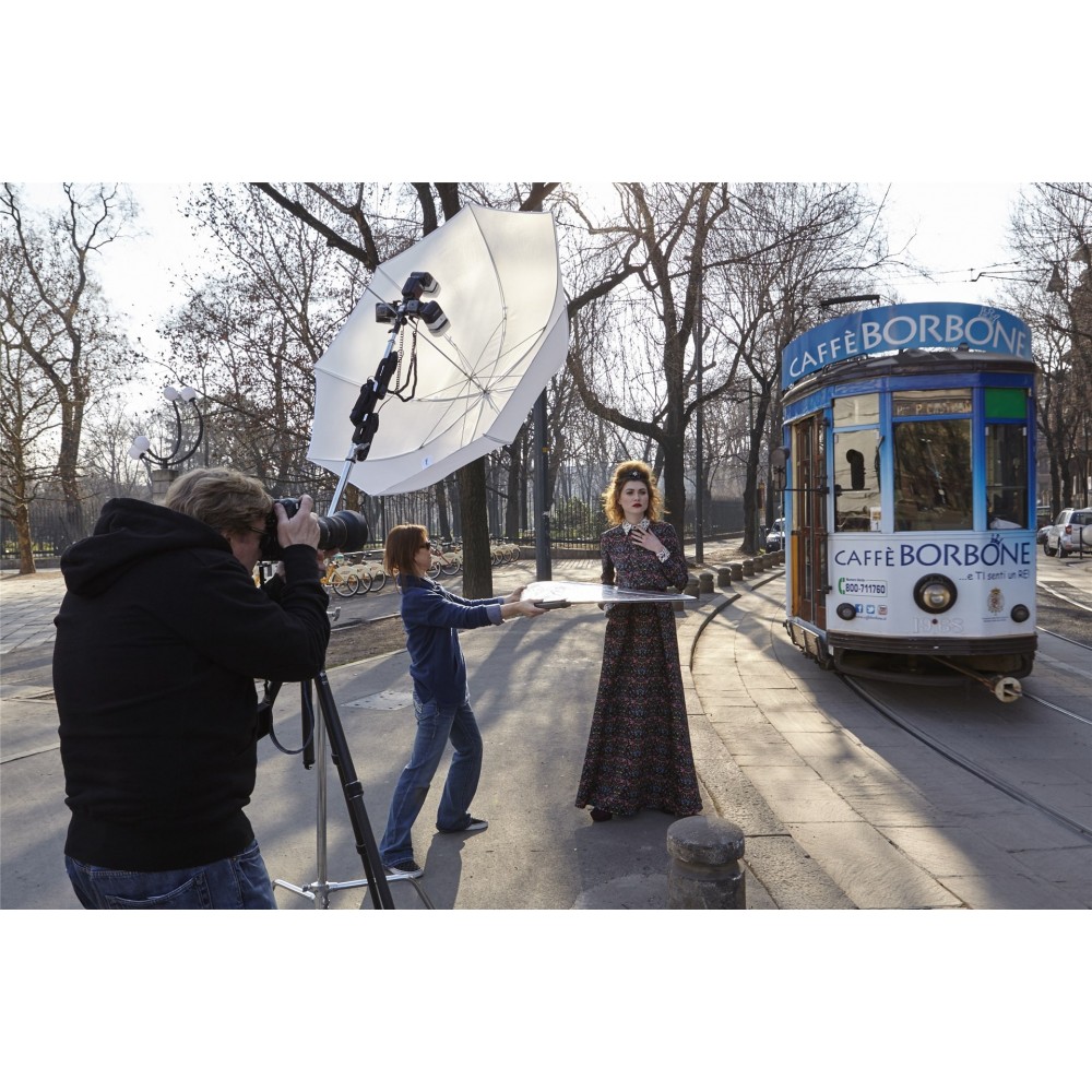 Joe Mcnally 4 in 1 Regenschirm Lastolite by Manfrotto - Schnelle Lösung, um expan an einem Babyständer zu befestigen Wird am 16-