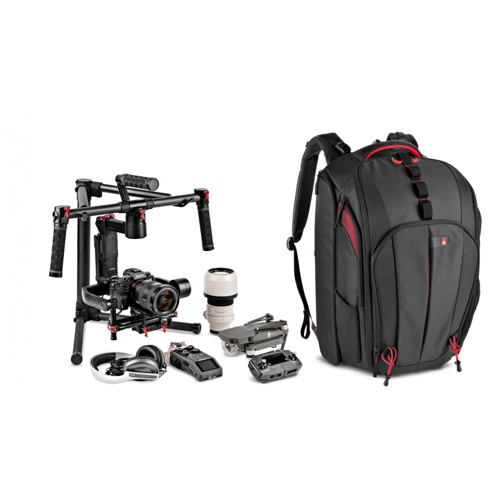 Pro Light Cinematic Balance Backpack Manfrotto - 
Holds DSLR or mirrorless with DJI Ronin M/MX in a carry-on size
Holds all gimb