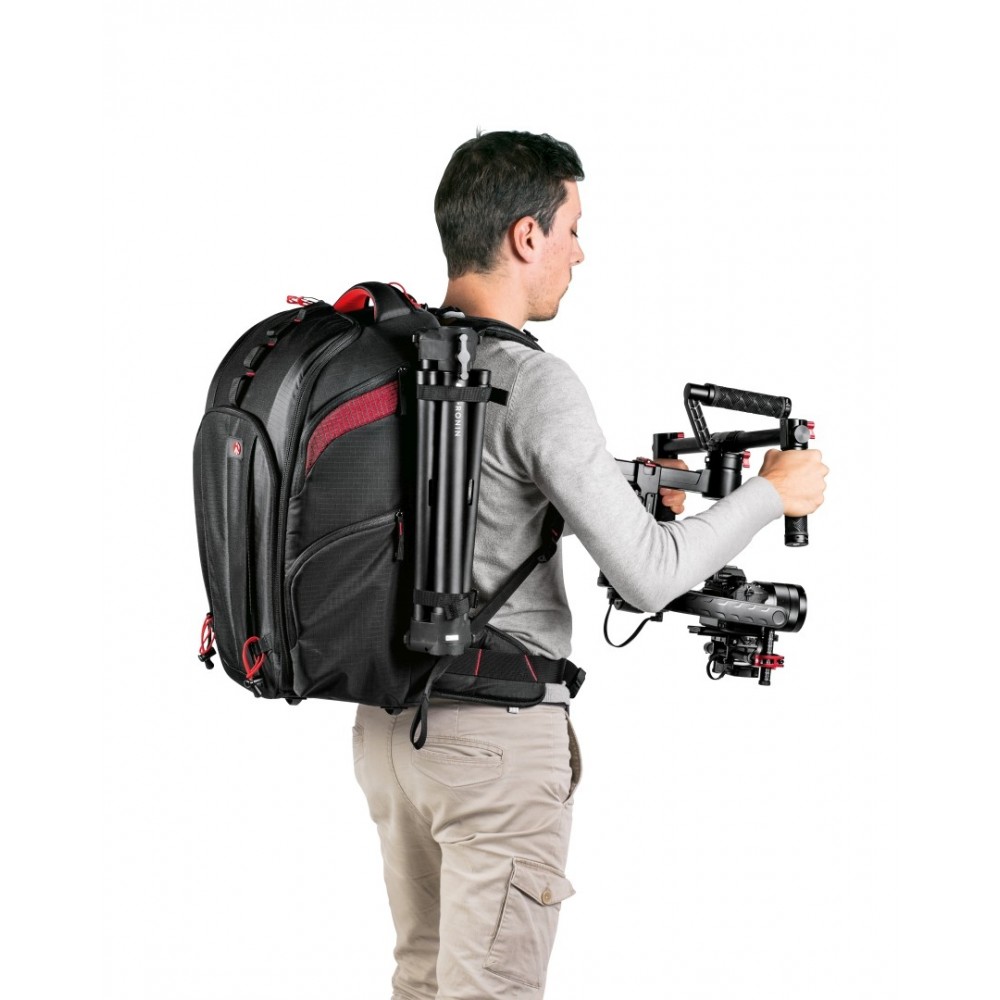 Pro Light Cinematic Balance Backpack Manfrotto - 
Holds DSLR or mirrorless with DJI Ronin M/MX in a carry-on size
Holds all gimb