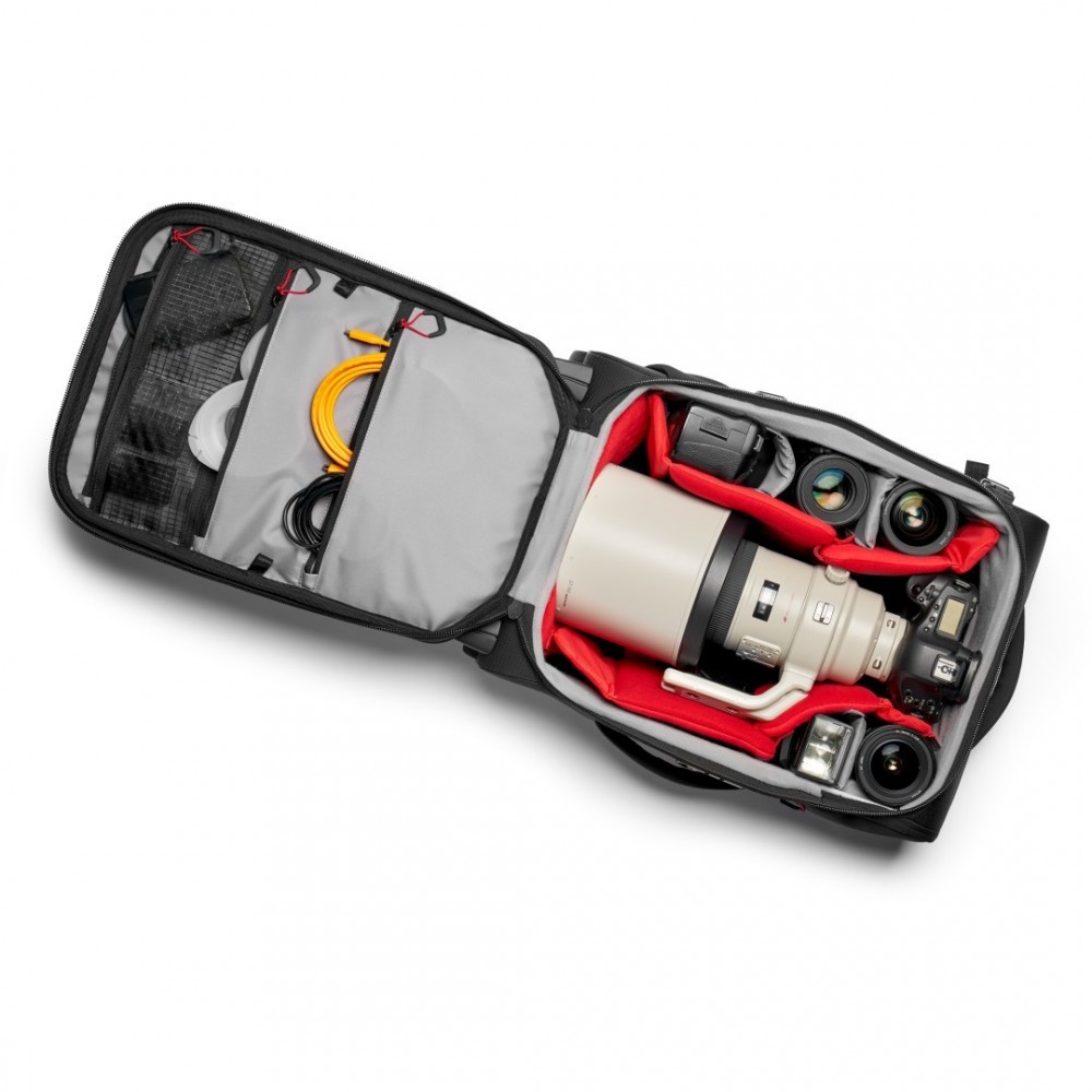 Pro Light Reloader Air-55 Handgepäck-Kamera-Rolltasche Manfrotto - Passend für eine Profi-DSLR mit 400/2,8 plus 3 Objektive Auße