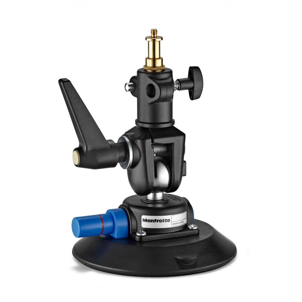 VR 360 Suction cup with joint and adapter Manfrotto - 
Suction cup for flat non-porous surfaces
Ball-joint socket to move the 36