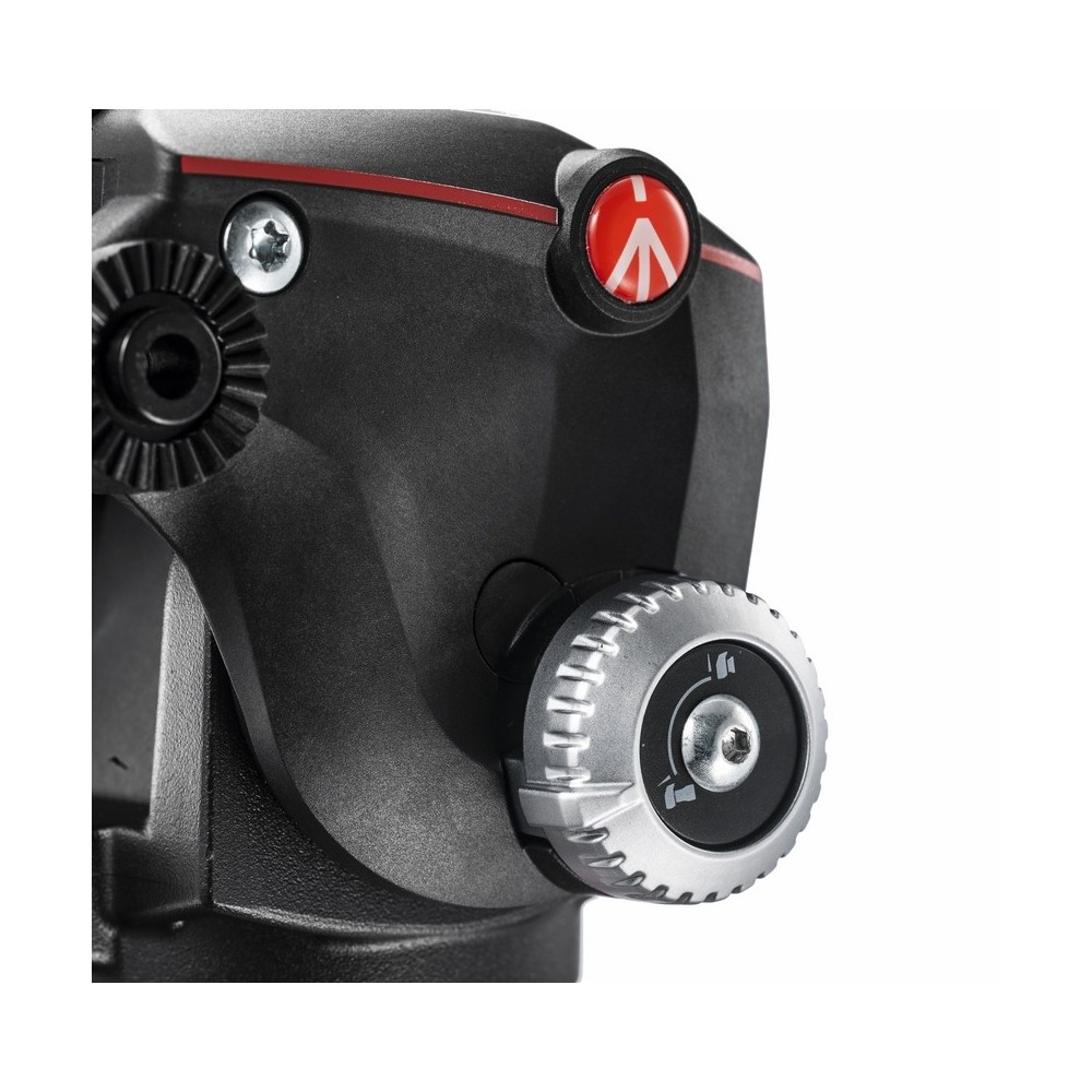 XPRO Fluid-Stativkopf mit Fluiditäts-Wahlschalter Manfrotto - Einstellbare Fließfähigkeit bei Neigungsbewegungen für flüssigeres