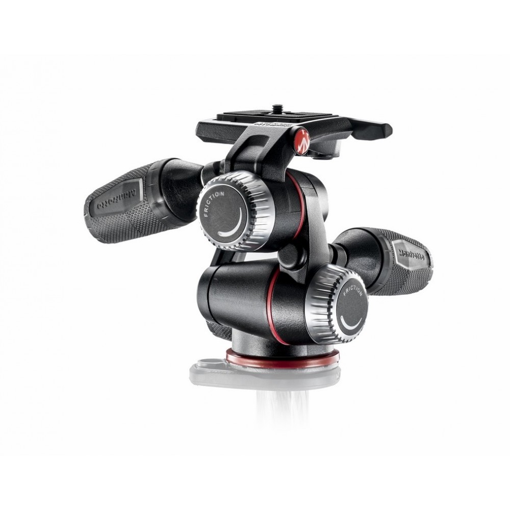 X-PRO 3-Way tripod head with retractable levers Manfrotto - 
Retractable levers for compactness and easy carrying
Friction contr