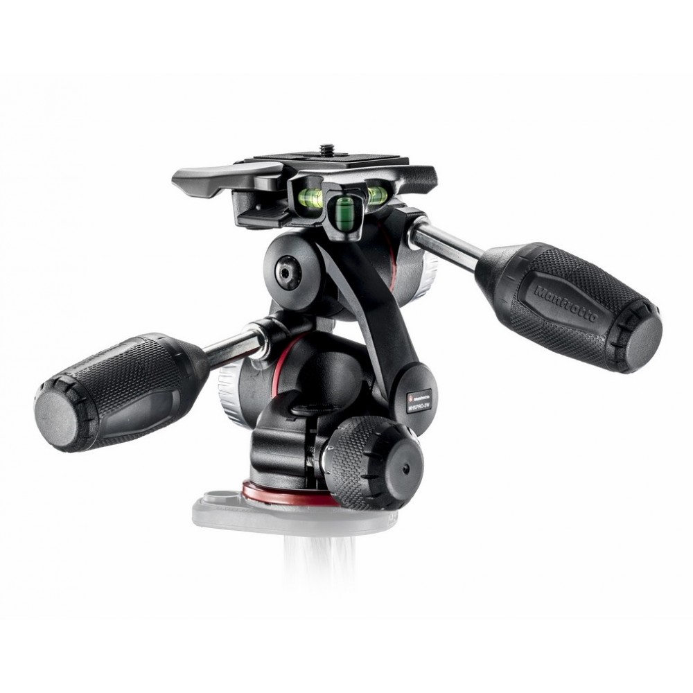 X-PRO 3-Way tripod head with retractable levers Manfrotto - 
Retractable levers for compactness and easy carrying
Friction contr