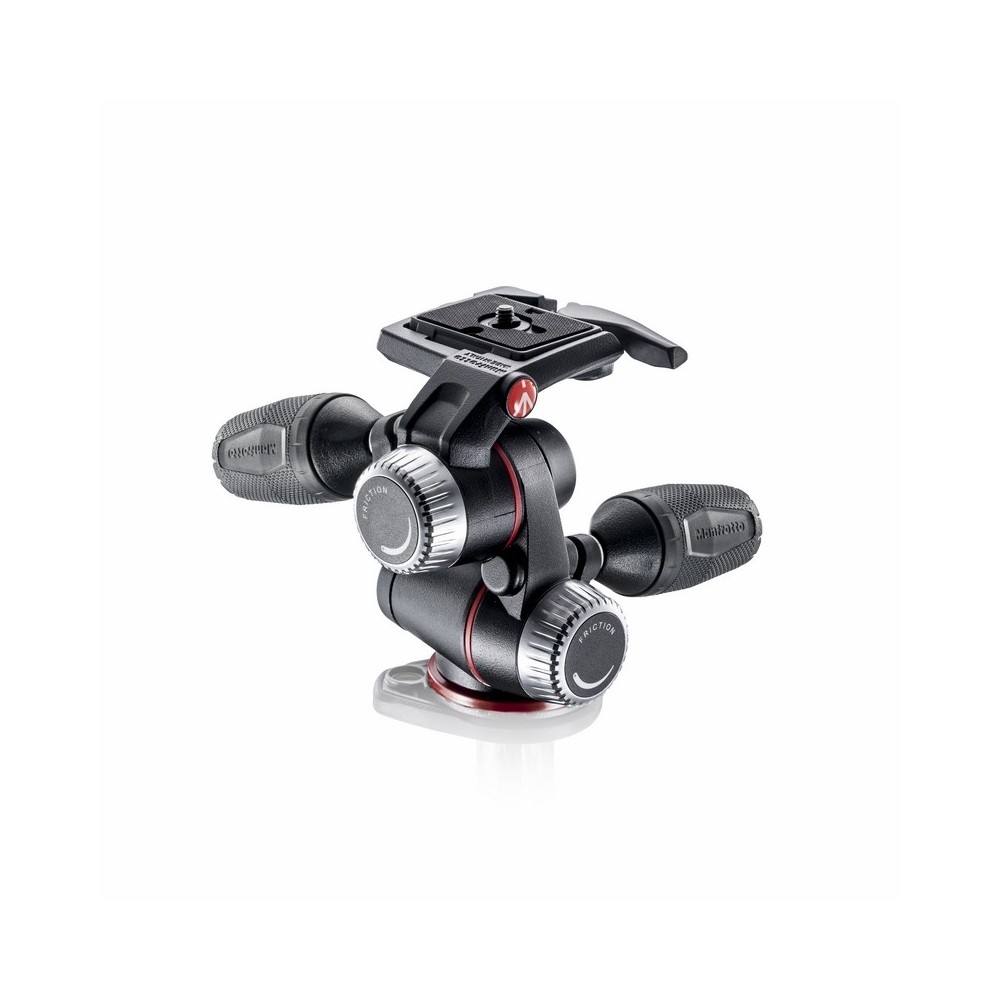 X-PRO 3-Way tripod head with retractable levers Manfrotto - 
Retractable levers for compactness and easy carrying
Friction contr