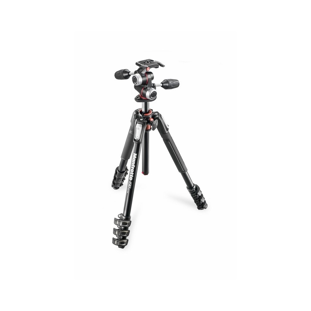 X-PRO 3-Way tripod head with retractable levers Manfrotto - 
Retractable levers for compactness and easy carrying
Friction contr