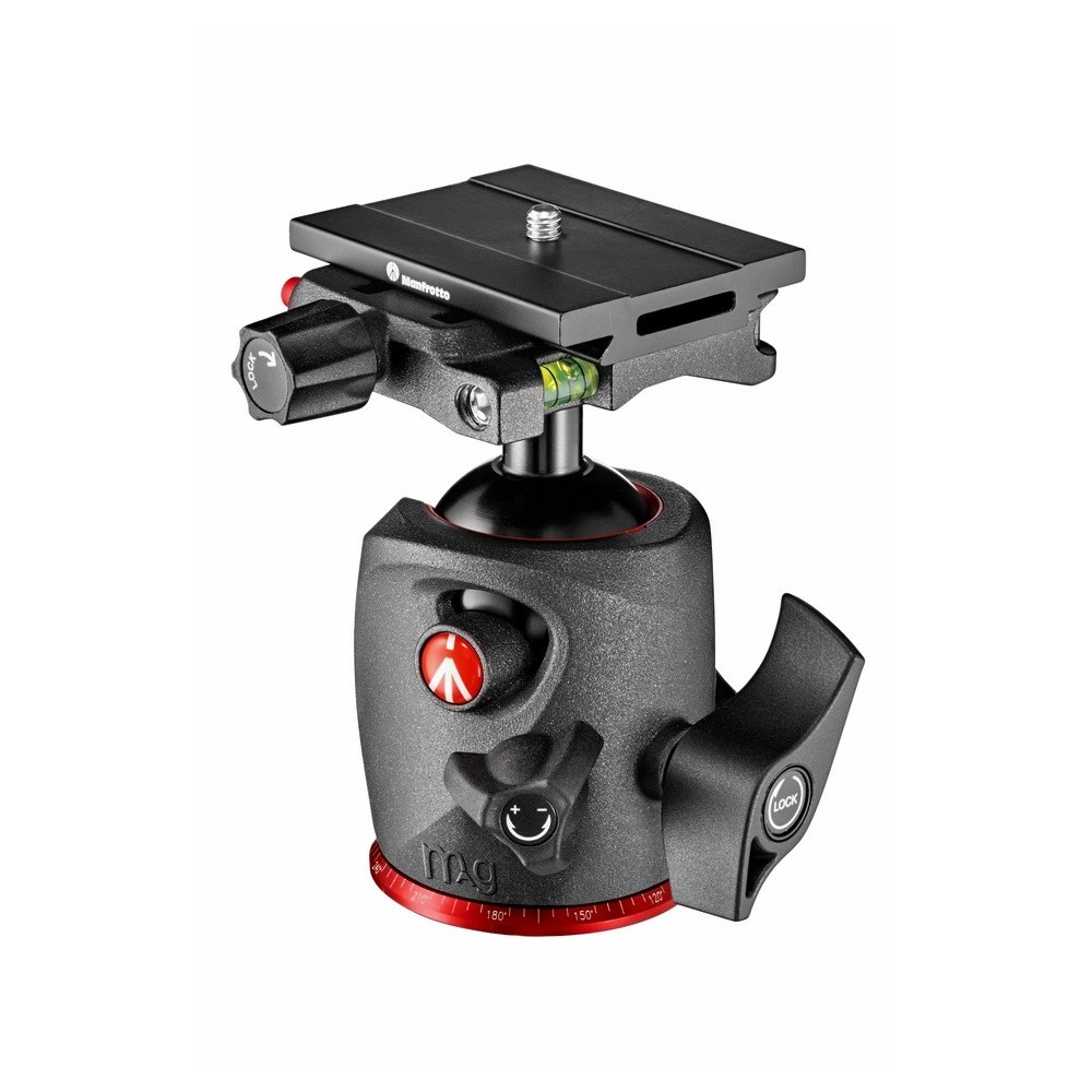 XPRO Magnesium Ball Head with Top Lock plate Manfrotto - 
Triple locking ensures precise shooting without drift
Grease-free and 