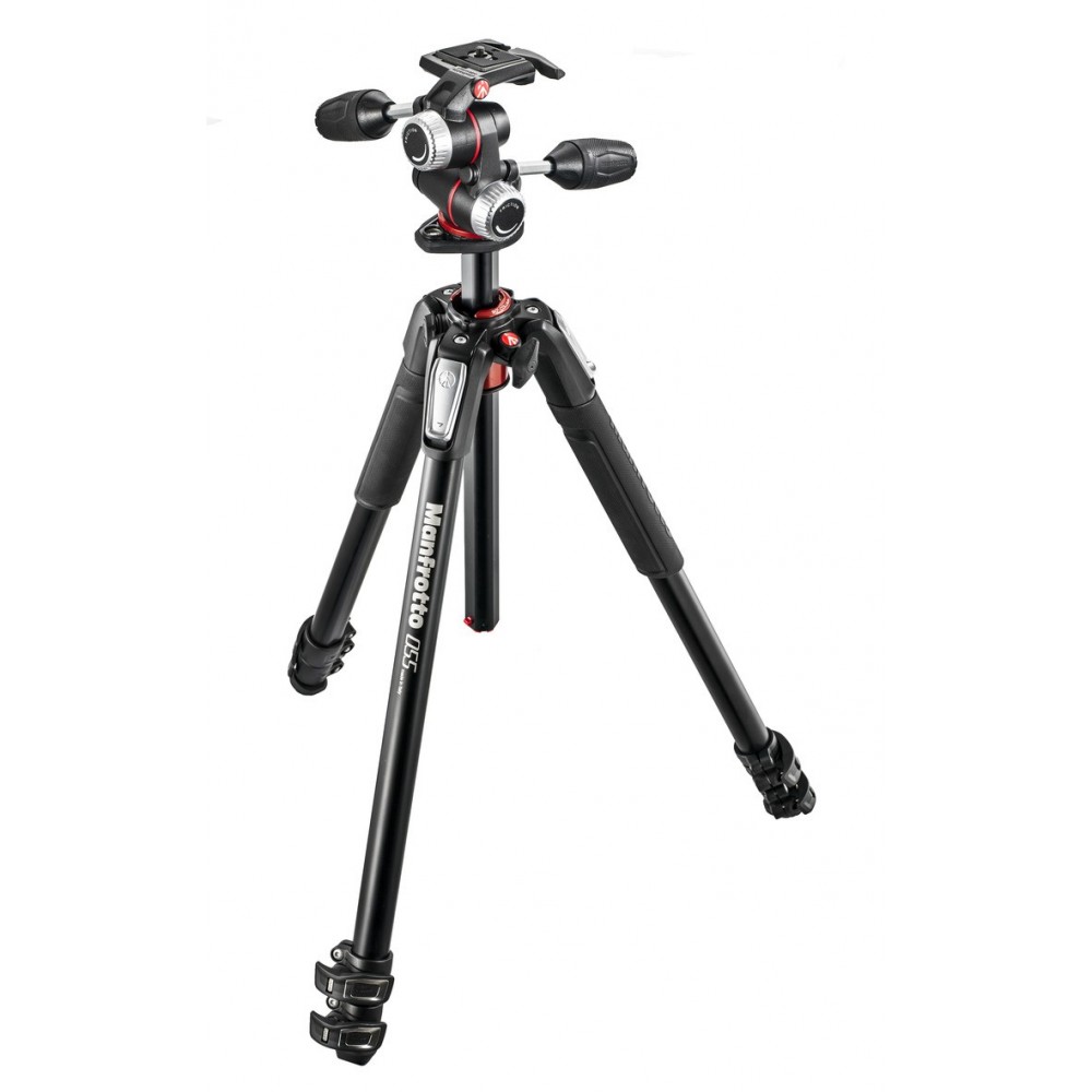 055 kit - alu 3-section horiz. column tripod with head Manfrotto - 
90° column system lets you capture new perspectives
Easy set