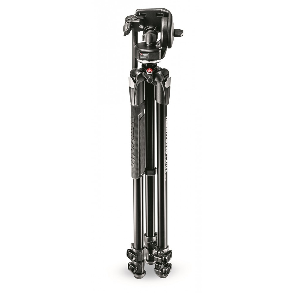 290 Xtra Alu 3-Section Tripod Kit with 128RC Fluid Head Manfrotto - 
Total shooting flexibility with 4 leg angle positions
Stead