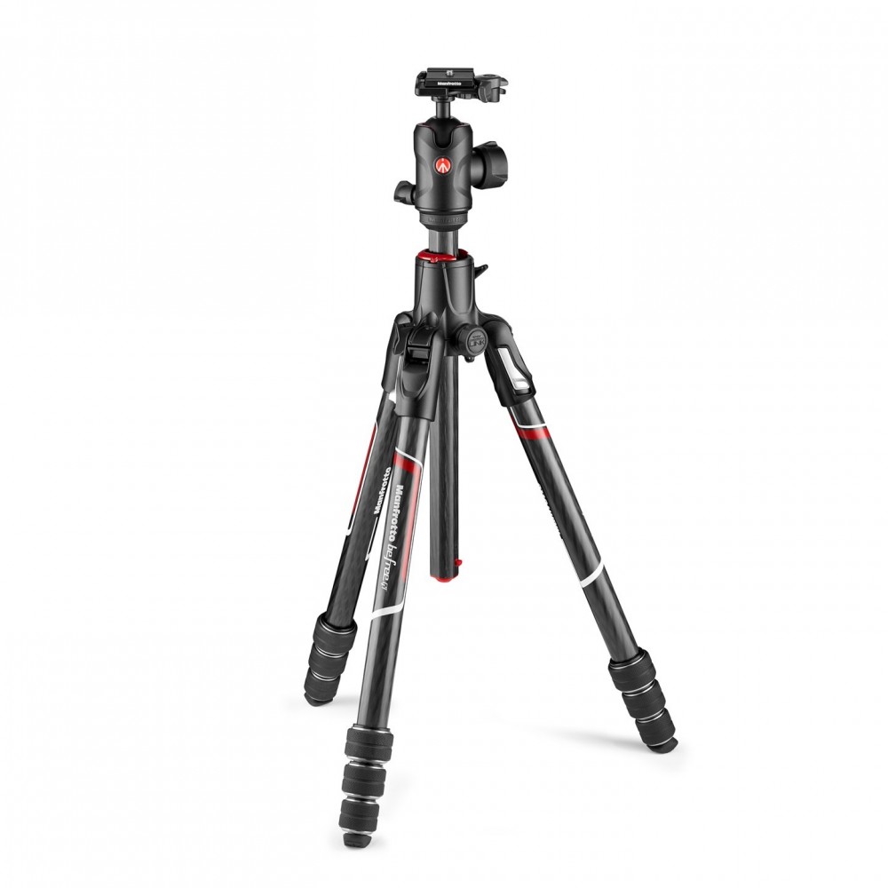 BEFREE GT XPRO Carbon kit Manfrotto - 
Dedicated to professional macro photographers
90° column mechanism built into the top cas