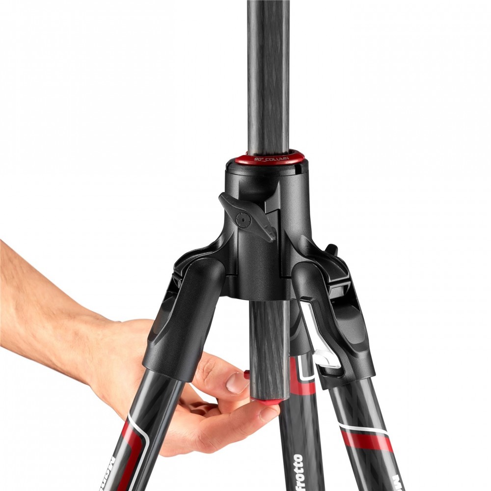 BEFREE GT XPRO Carbon kit Manfrotto - 
Dedicated to professional macro photographers
90° column mechanism built into the top cas