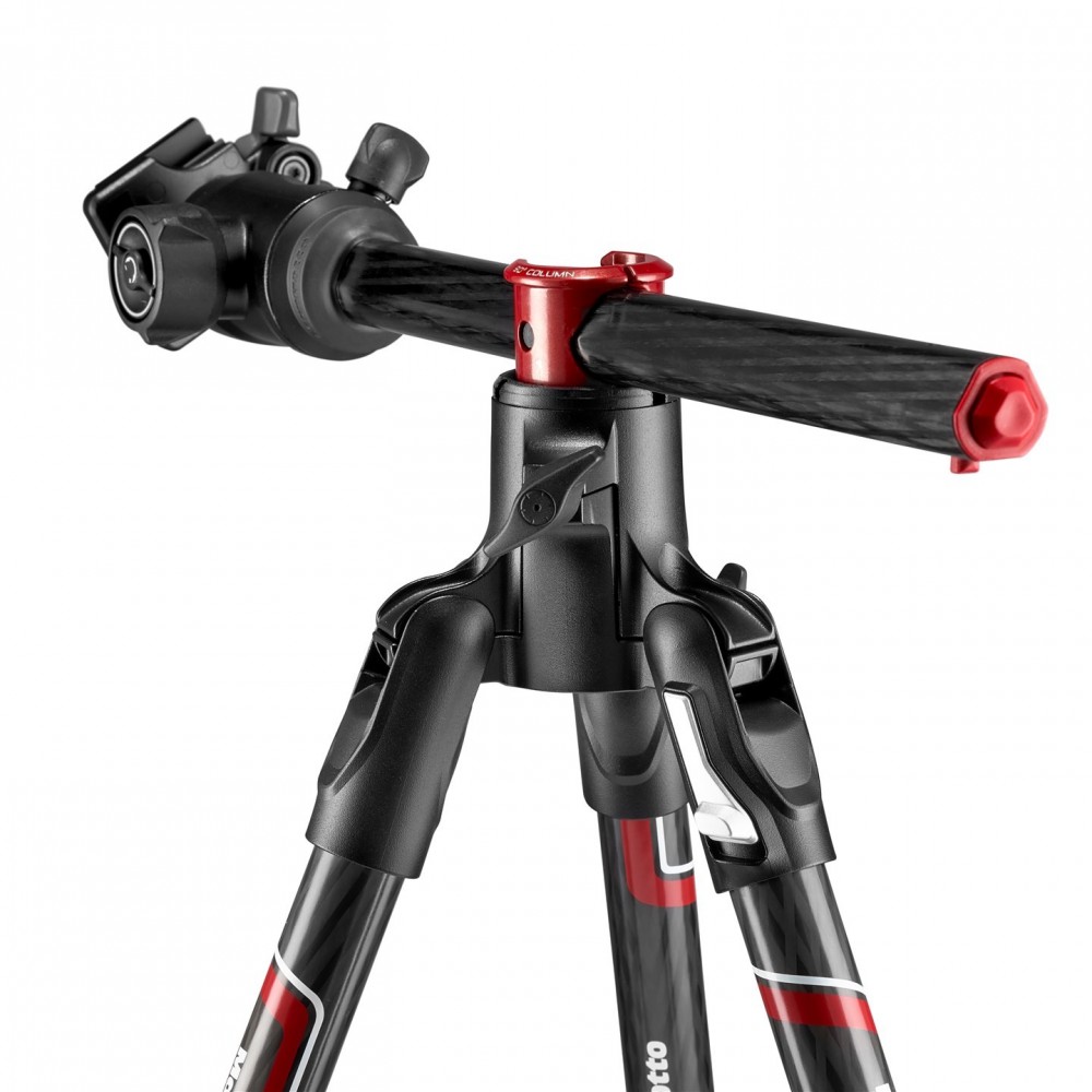 BEFREE GT XPRO Carbon kit Manfrotto - 
Dedicated to professional macro photographers
90° column mechanism built into the top cas