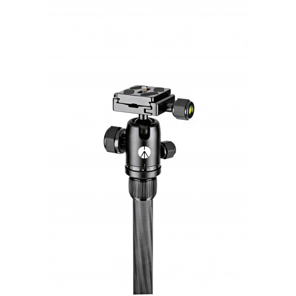 Element Traveler Small Carbon black tripod Manfrotto - 
Carbon Fiber construction for great lightness
Telescopic column for comp