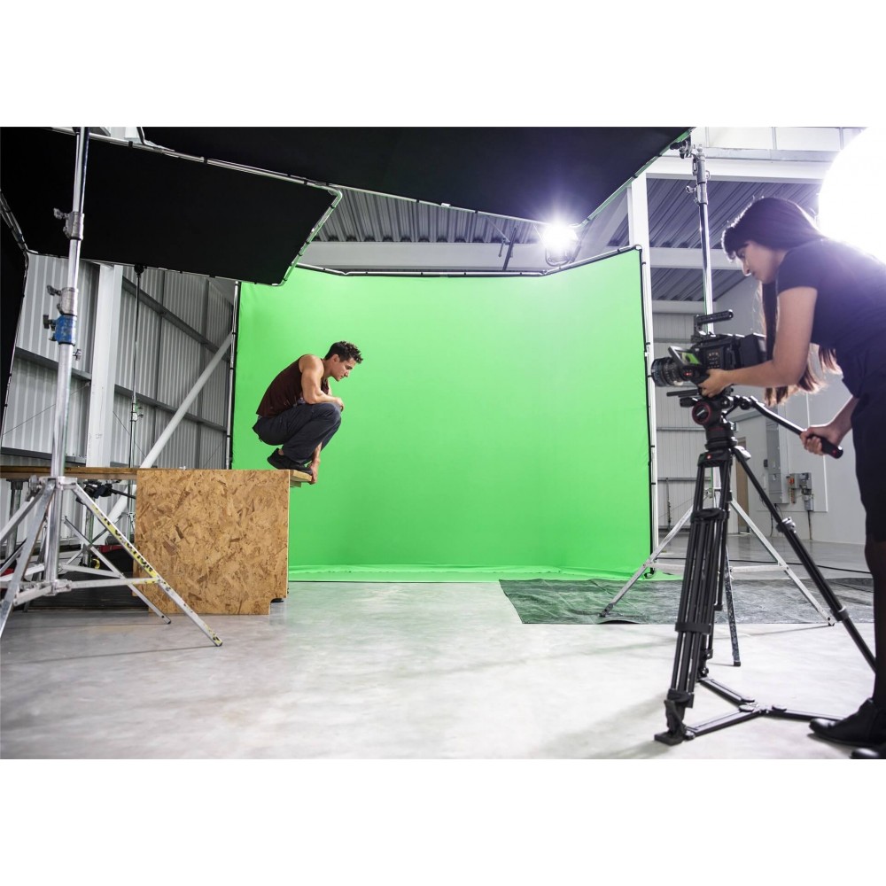 Chroma Key FX 4x2,9m Hintergrund-Kit Grün Manfrotto - Das größte wiederverwendbare All-in-One-Chroma-Key-Hintergrundkit Ultrasch