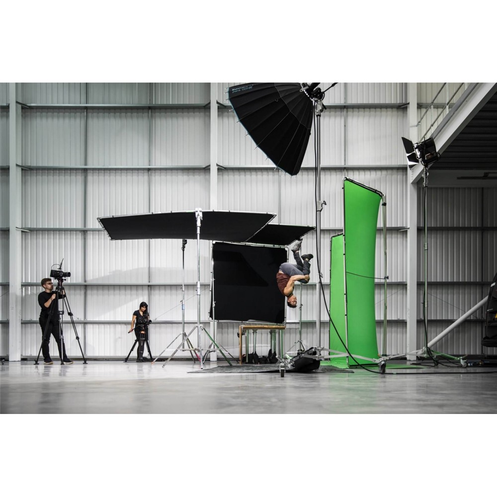 Chroma Key FX 4x2,9m Hintergrund-Kit Grün Manfrotto - Das größte wiederverwendbare All-in-One-Chroma-Key-Hintergrundkit Ultrasch