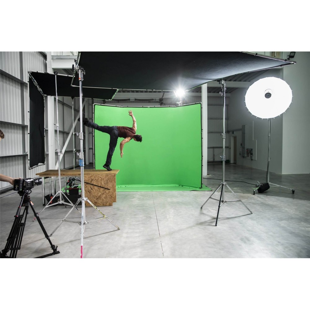 Chroma Key FX 4x2,9m Hintergrund-Kit Grün Manfrotto - Das größte wiederverwendbare All-in-One-Chroma-Key-Hintergrundkit Ultrasch