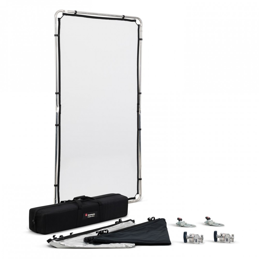 Pro Scrim All In One Kit 1,1 x 2 m Medium Manfrotto - Entwickelt, um die Fantasie kreativer Bildermacher zu fesseln Leichtes All