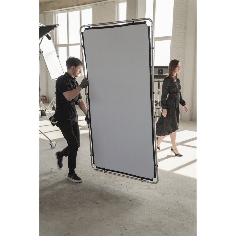 Pro Scrim All In One Kit 1,1 x 2 m Medium Manfrotto - Entwickelt, um die Fantasie kreativer Bildermacher zu fesseln Leichtes All