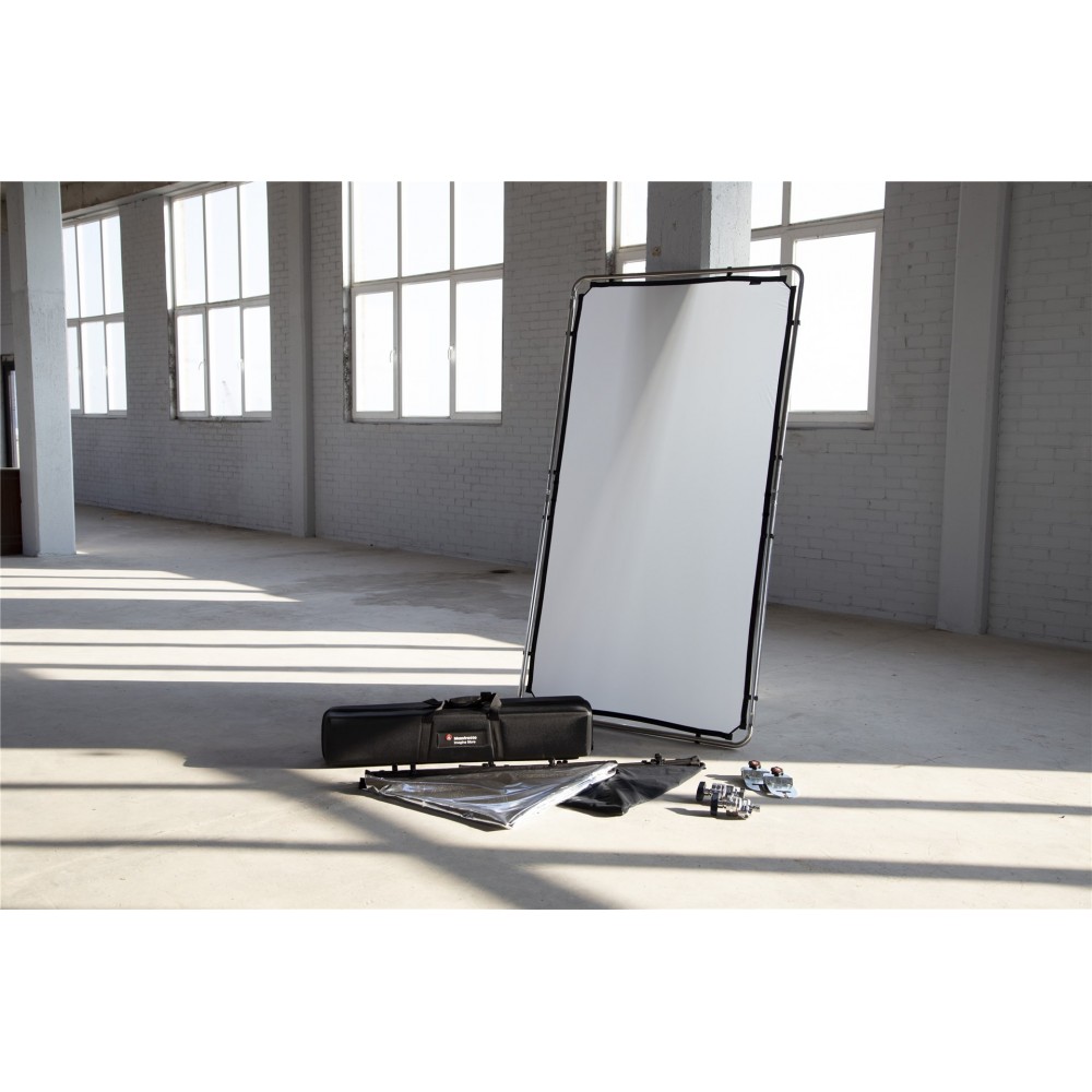 Pro Scrim All In One Kit 1,1 x 2 m Medium Manfrotto - Entwickelt, um die Fantasie kreativer Bildermacher zu fesseln Leichtes All