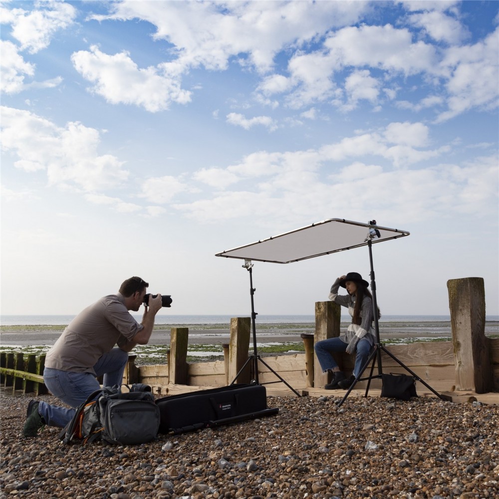 Pro Scrim All In One Kit 1,1 x 2 m Medium Manfrotto - Entwickelt, um die Fantasie kreativer Bildermacher zu fesseln Leichtes All