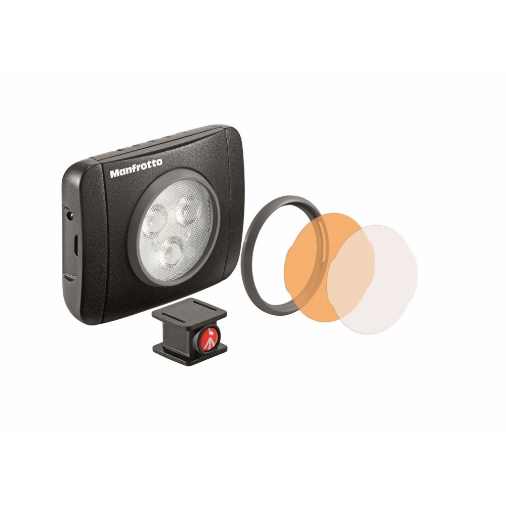 LED Light Lumimuse 3 LED black, multipurpose function (Outlet) Manfrotto - 
Post exposure, traces of use
3 bright LED lights pro